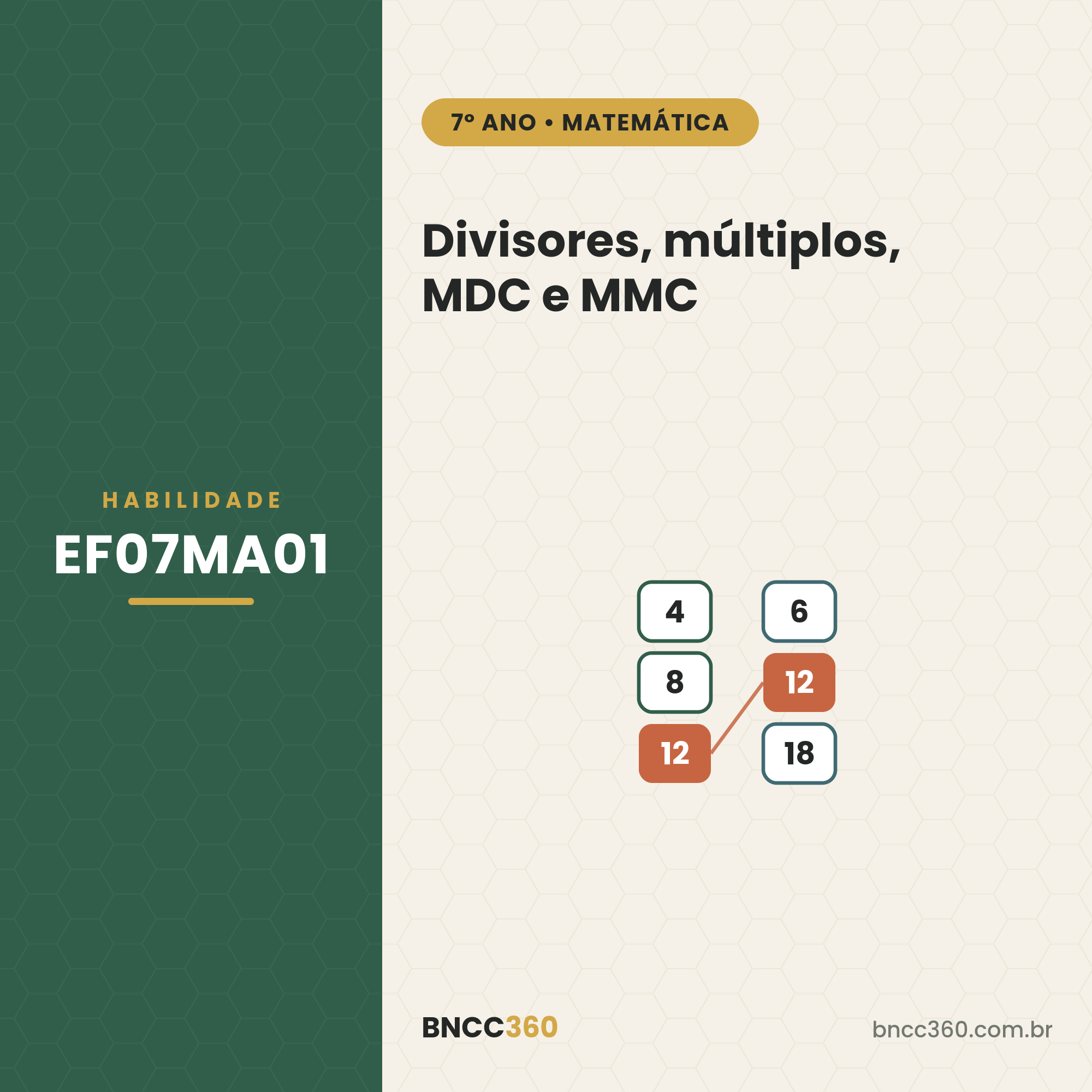 EF07MA01: divisor, múltiplo, MDC e MMC (7º ano)